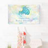 Fantasy Boys Blue Dragon Baby Shooting Banner (Insitu)