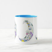 Fantasy Britisch gefärbte Crescent Moons Gesichter Tasse (Zentrum)