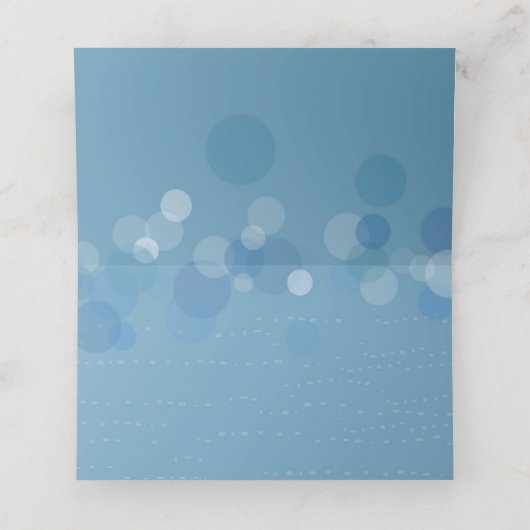 Fantasy Britisch gefärbte Owl Blue Eyes Circles Platzkarte (Innenseite Aufgefaltet)