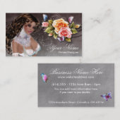 Fantasy Brünette Rose Frauenkarte Visitenkarte (Vorne/Hinten)