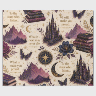 Fantasy-Buch-Himmels-Wrap-Papierrolle Geschenkpapier