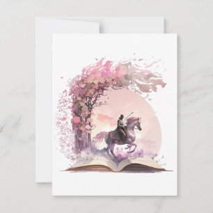 Fantasy-Buchliebhaber-Design Mitteilungskarte