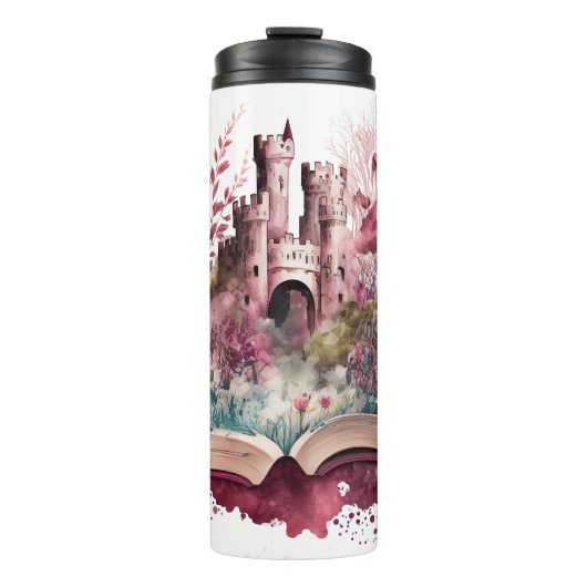 Fantasy-Buchliebhaber-Design Thermosbecher (Vorderseite)