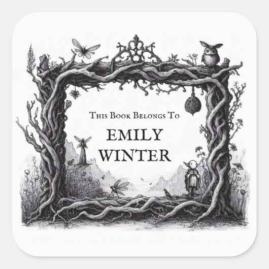 Fantasy Buchzeichen Sticker (Vorderseite)