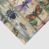 Fantasy Bugs Gewebe Papier Whimsical Insect Gesche (Detail)