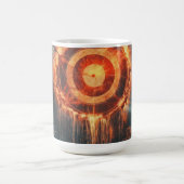 Fantasy Bullseye Symbol Digitale Kunst Kaffeetasse (Mittel)