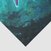 Fantasy Bunny Rabbit in Motorrad Seidenpapier (Detail)