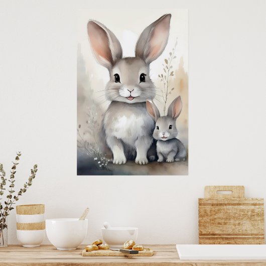 Fantasy Bunny Rabbit Poster (Küche)