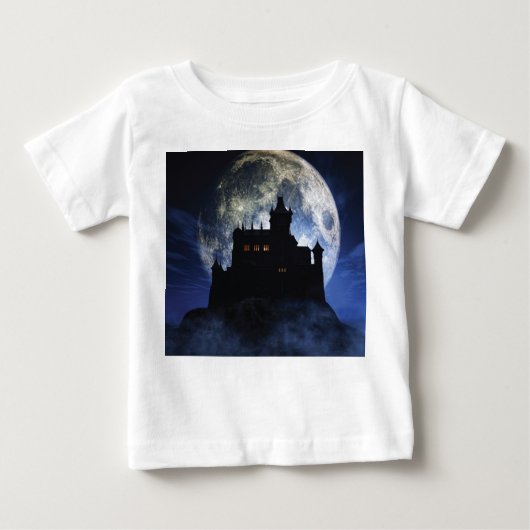 Fantasy-Burg in der Nacht Baby T-shirt (Vorderseite)
