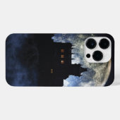 Fantasy-Burg in der Nacht iPhone Hülle (Rückseite (Horizontal))