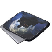 Fantasy-Burg in der Nacht Laptopschutzhülle (Vorne Knopf)