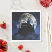 Fantasy-Burg in der Nacht Serviette (Beispiel)