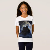 Fantasy-Burg in der Nacht T-Shirt (Vorne ganz)