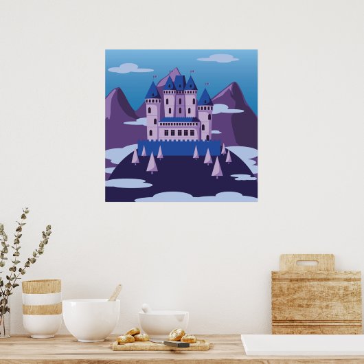 Fantasy Burg Poster (Küche)