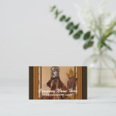 Fantasy Business Card: Herbstsaison Queen Visitenkarte (Stehend Vorderseite)