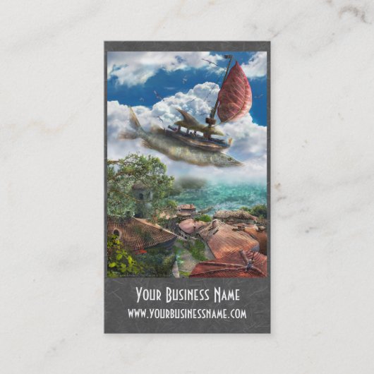 Fantasy Business Card mit einzigartigem Schiff Visitenkarte (Vorderseite)