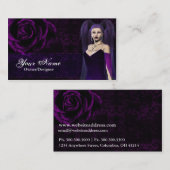 Fantasy Business Cards - Dunkle Gotische Frau 4 Visitenkarte (Vorne/Hinten)