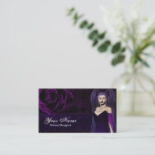Fantasy Business Cards - Dunkle Gotische Frau 4 Visitenkarte (Stehend Vorderseite)