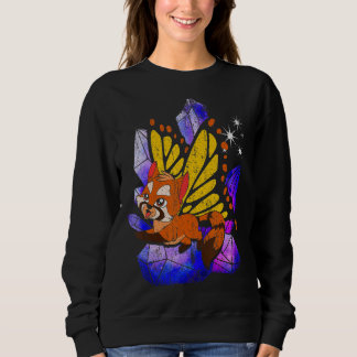 Fantasy Butterfly Crystals Süße Tier Red Panda Sweatshirt