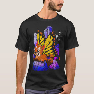 Fantasy Butterfly Crystals Süße Tier Red Panda T-Shirt