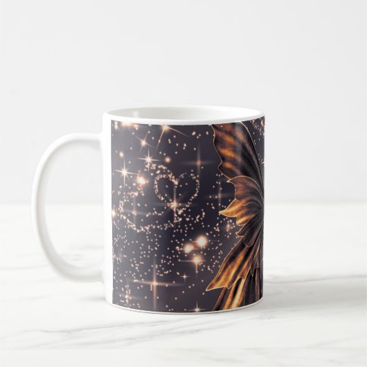 Fantasy Butterfly Gold Sparkon Kaffeetasse (Links)