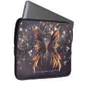 Fantasy Butterfly Gold Sparkon Laptopschutzhülle (Vorne Rechts)