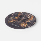 Fantasy Butterfly Gold Sparkon Pappteller (Schrägansicht)