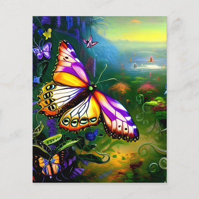 Fantasy Butterfly Journey Scrapbook Paper (Vorderseite)