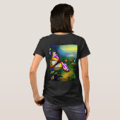 Fantasy Butterfly Journey T-Shirt (Schwarz voll)