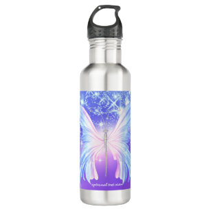Fantasy Butterfly Pink & Lila Sparkle Glam Trinkflasche