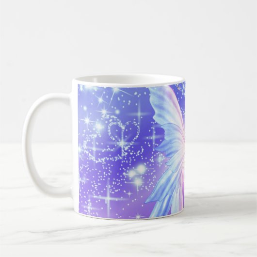Fantasy Butterfly Pink & Lila Sparkor Kaffeetasse (Links)
