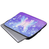 Fantasy Butterfly Pink & Lila Sparkor Laptopschutzhülle (Vorne Knopf)