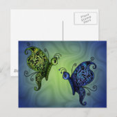 Fantasy Butterflys Postkarte (Vorne/Hinten)