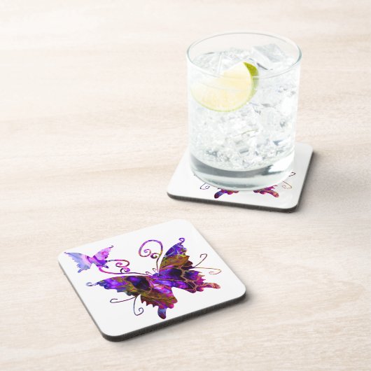 Fantasy Butterfys Getränkeuntersetzer (Rechte Seite)