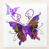 Fantasy Butterfys Glasuntersetzer (Vorderseite)