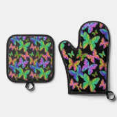 Fantasy Butterfys Ofenhandschuh & Topflappen-Set (Vorderseite)