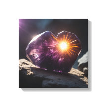 Fantasy Cacoxenite Amethyst Crystal Canvas Print