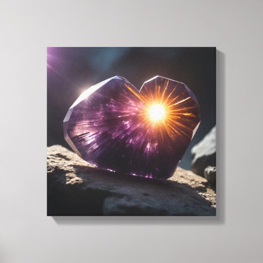 Fantasy Cacoxenite Amethyst Crystal Canvas Print Leinwanddruck (Vorderseite)