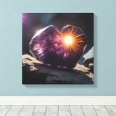 Fantasy Cacoxenite Amethyst Crystal Canvas Print Leinwanddruck (Insitu (Holzboden))