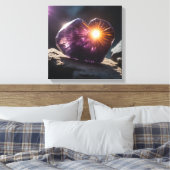 Fantasy Cacoxenite Amethyst Crystal Canvas Print Leinwanddruck (Insitu (Schlafzimmer))