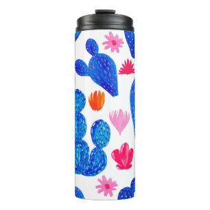 Fantasy Cacti: Dekoratives Nahtloses Muster. Thermosbecher
