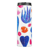 Fantasy Cacti: Dekoratives Nahtloses Muster. Thermosbecher (Rückseite)