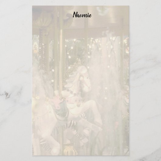 Fantasy Carousel Stationery Briefpapier (Vorderseite)