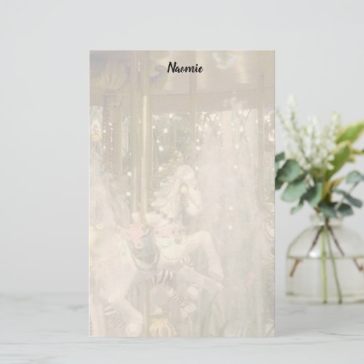 Fantasy Carousel Stationery Briefpapier (Stehend Vorderseite)