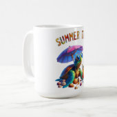 Fantasy Cartoon einer Schildkröte entspannen am St Kaffeetasse (Vorderseite Links)