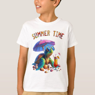 Fantasy Cartoon einer Schildkröte entspannen am St T-Shirt
