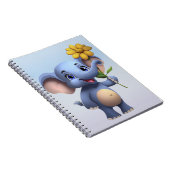 Fantasy Cartoon Elephant Notebook 6,5 x 8,75 Zoll Notizblock (Rechte Seite)