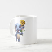 Fantasy Cartoon Elephant Tasse (Vorderseite Links)
