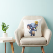 Fantasy Cartoon Elephant Throw Kissen (Stuhl )