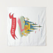 Fantasy Castle Benutzerdefinierter Text Wandteppich (Vorderseite (Horizontal))